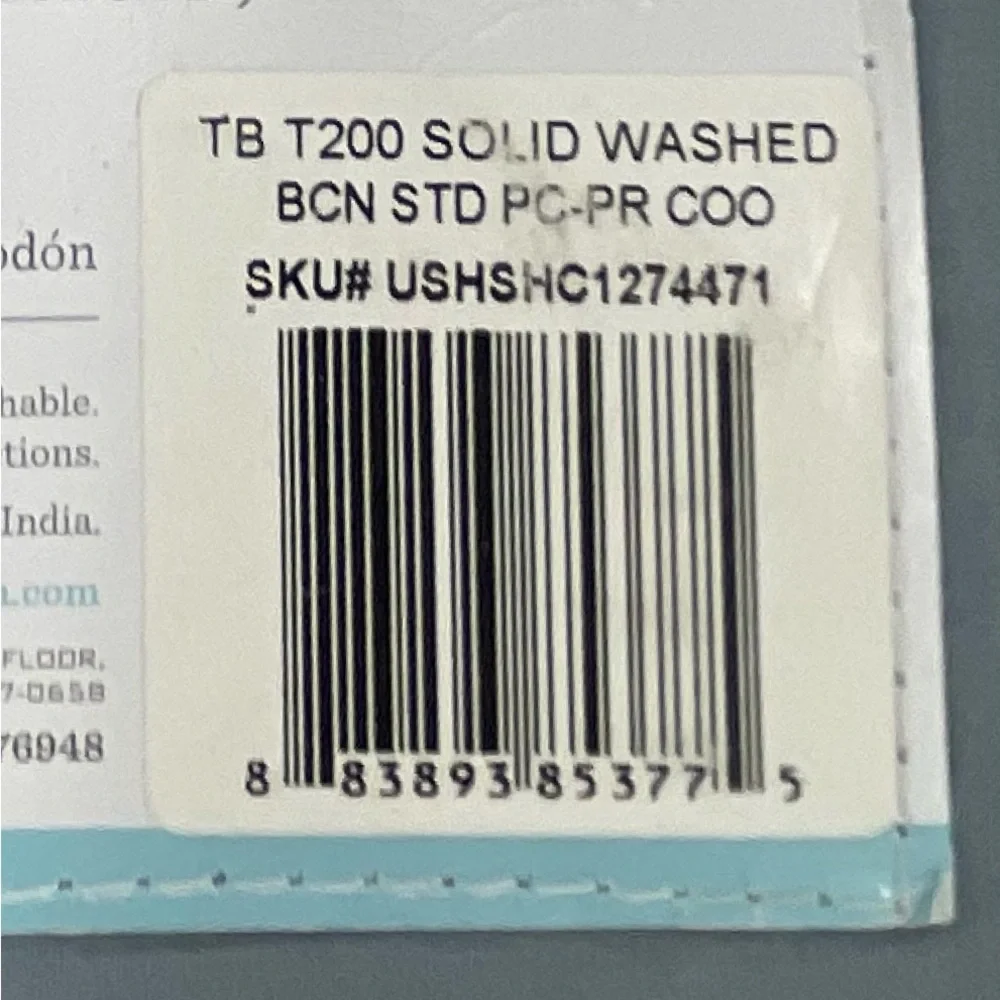 Tommy Bahama Set of 2 Standard Size‎ Pillowcases Teal Blue Washed Cotton NIP